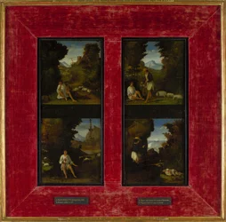 Scènes uit Tebaldeos Eclogues, c. 1510