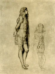 Studie over de St. Sebastian voor het schilderij in Bergamo