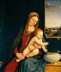 Madonna en Kind of Madonna van de Anjers