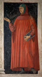 Portret van Francesco Petrarca (fresco, circa 1451)