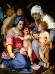 Heilige Familie met engelen, c.1515-16