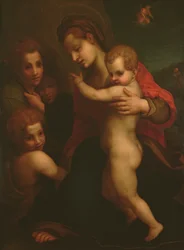 Madonna en Kind, St. Jan en twee Engelen