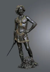 David zegevierend over Goliath, ca. 1470