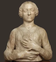 Dame met een boeket, ca. 1475