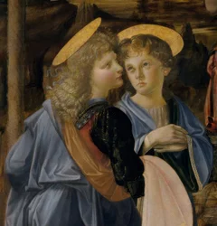 Verrocchio en Leonardo, engel uit De doop van Christus