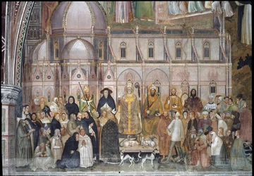 De Triomf van de Katholieke Kerk (Detail van Fresco)