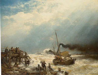 Duits: Haven van Oostende. 1858 Haven van Oostende