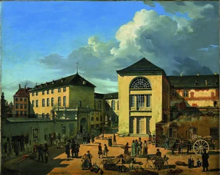De academiebinnenplaats (De oude academie in Düsseldorf)