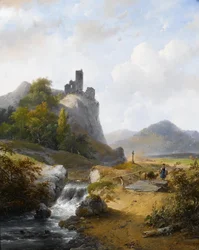Duits landschap met ruïne