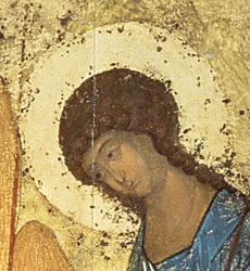 Detail van De Heilige Drie-eenheid, 1420s (tempera op paneel) (detail)