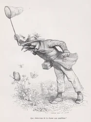 Wat zeg je over de vlinderjacht uit Scènes uit het privé- en openbare leven, ca. 1837-47