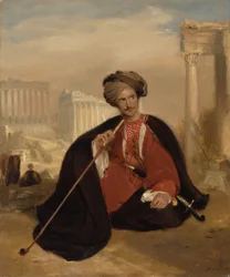 Charles Lenox Cumming-Bruce in Turkse kleding "
"