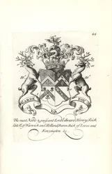Wapen en wapenrusting van Lord Edward Henry Rich, 7e graaf van Warwick en Holland, Baron Rich van Leeze en Kensington