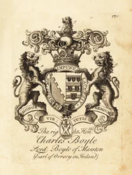 Wapen van de Zeer Eerwaarde Charles Boyle, Lord Boyle van Marston, 4e Graaf van Orrery in Ierland