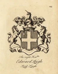 Wapen van de Zeer Eerwaarde Edward Leigh, Lord Leigh, 3e Baron Leigh