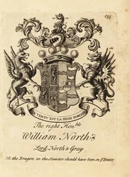 Wapen van de Zeer Eerwaarde William North, Heer North & Gray, 6e Baron North, 2e Baron Grey