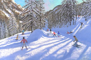 Kerstmis in Tignes, Frankrijk, 2022 (olieverf op doek)