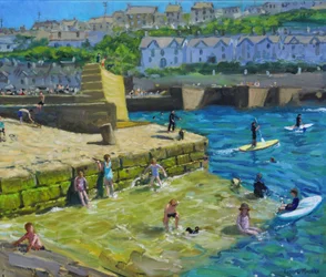 Plezier in de haven, Porthleven, Cornwall, 2021
