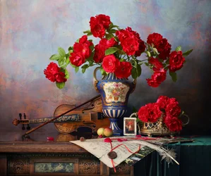 Klassieke rozen en viool
