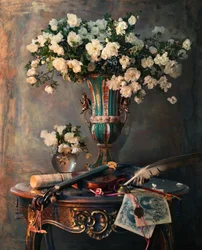 Elegante rozen en viool