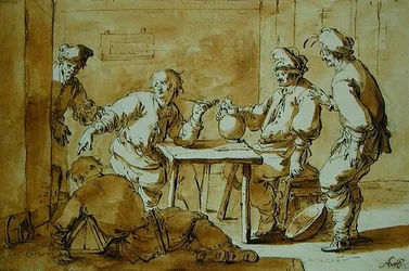 In de bar, 1633