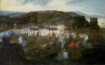 De aanval op San Salvador (of Bahia, het huidige Salvador, Brazilië) door de Nederlandse vloot in 1624
