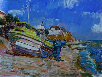 Zomerse strandboot