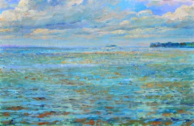 Rustig blauw zeegezicht