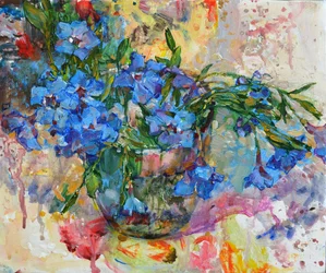 Levendige blauwe bloemen