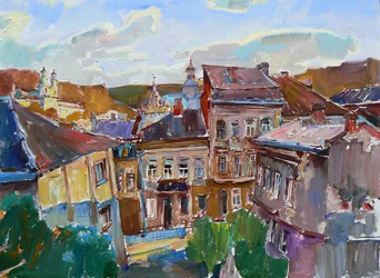 Levendige stadsdaken