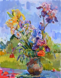 Kleurrijke tuinirissen
