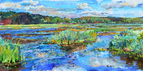 Levendig moeraslandschap