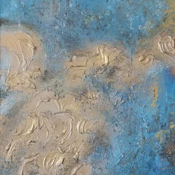 Blauw-goud abstract met textuur