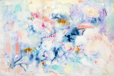 Abstracte pasteltekening