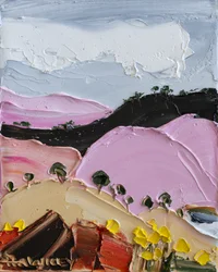 Landschap in impasto-stijl van Pink Hills