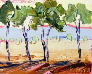 Groene bomen met textuur