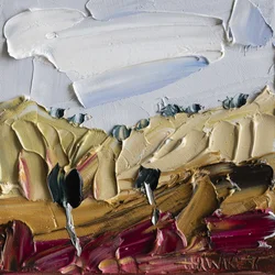 Landschap met heuvels met reliëf
