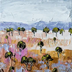 Een Outback-landschap met veel reliëf
