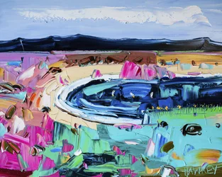 Levendig abstract landschap