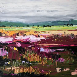 Levendig abstract landschap