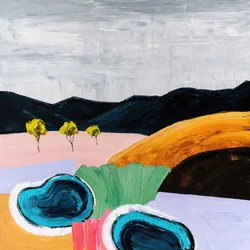 Levendig abstract landschap