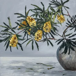 Stilleven met gele banksia