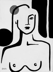 Minimalistisch naaktportret
