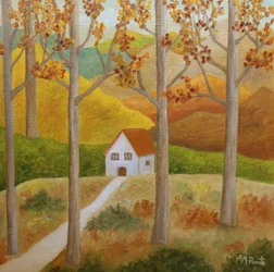 Landhuis in de herfst