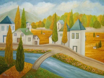 Charmant herfstdorpje