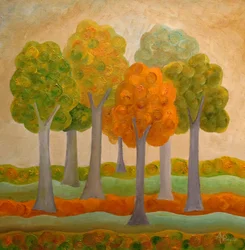 Kleurrijk herfstbos