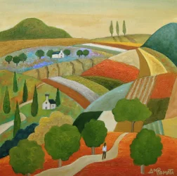 Kleurrijk Toscaans landschap