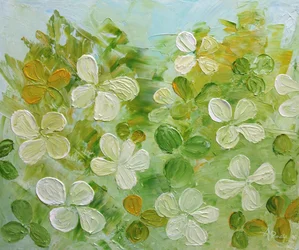 Verse groene bloemen
