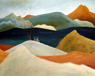 Het serene bergkoppel