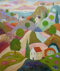 Levendig kustdorp